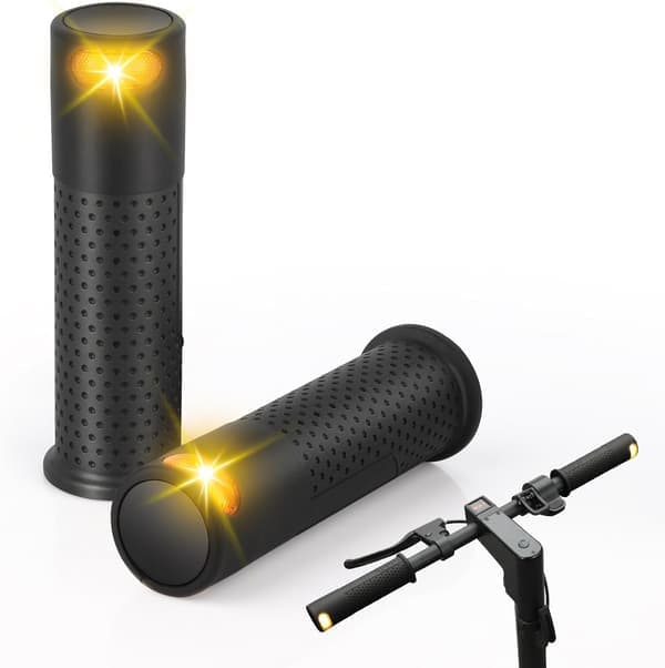 Bike Turn Signals - E-scooter Turn Signals - Handlebar Lights - USB Rechargeable - Wireless Remote Control - IPX5 Waterproof - Black