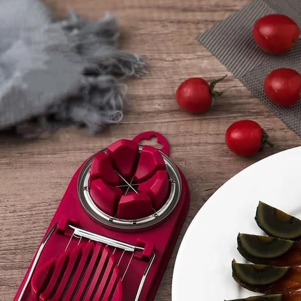 Egg Slicer for Hard Boiled Eggs, Heavy Duty, Fruit and Vegetable Slicer, Egg Peeler, Egg Slicer, Boiled Egg Peeler, 2 Slicing Modes, Egg Chopper