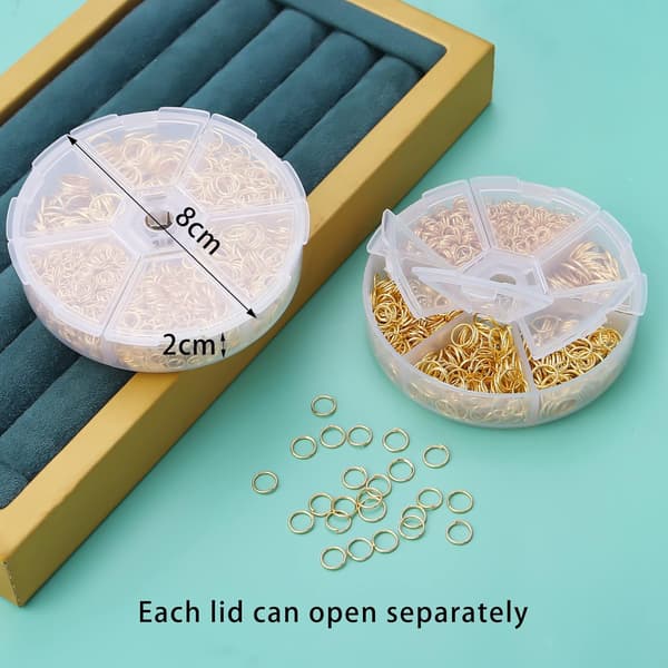 Åbne springringe guld - 970 stk. forgyldte springringe til smykkefremstilling (4mm, 5mm, 6mm, 7mm, 8mm, 10mm)