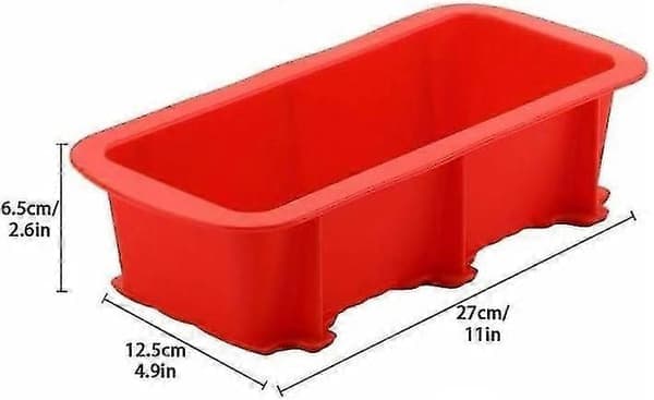 2-pak brødform til bagning af silikonebrødform store dejforme genanvendelige forme DIY ovnbageform rektangulær c