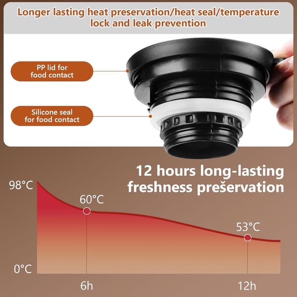1L Dobbeltvægget Termokande i Rustfrit Stål med Infuser – Isoleret Kaffe- og Temaskine, Trykknaplåg, Langvarig Varmefastholdelse