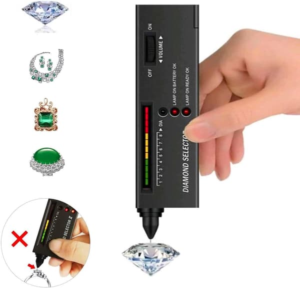Gull- og sølv- og diamanttester, profesjonelt gulltestsett, voksblyantbatteri, edelstenstester
