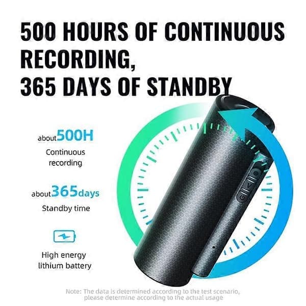 Q76 32GB Strong Magnetic Mini Voice Activated Recorder 365 Days Standby Timestamp Time Data Synchronization for Lectures Meetings Interviews