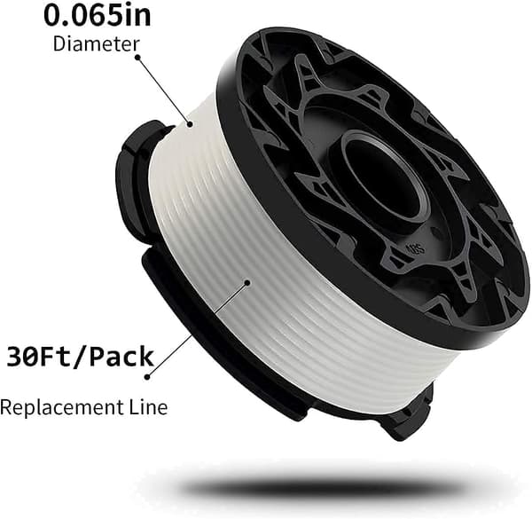 Trimmertråd til Black and Decker Trimmer/Kantklipper, AF-100, 6 spoler, 1 hætte, 1 fjeder