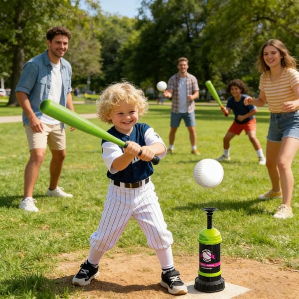 Universal Kids Baseball Batting Tee Set – Bærbart træningsstativ, højdejusterbart, baghave-spiltræner til ungdomssport