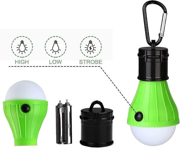 Campinglykt, 4x LED Campinglampe Batteridrevet Campinglampe, 3 Moduser Vanntett Nattlys Bærbare Lommelykter For Camping
