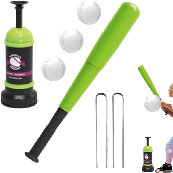 Universal Kids Baseball Batting Tee Set – Bærbart træningsstativ, højdejusterbart, baghave-spiltræner til ungdomssport