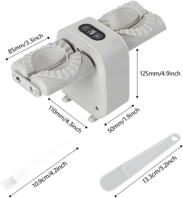 Automatisk Elektrisk Dumplingmaskine - Genopladelig, 2 Tilstande, Multi-Tilbehør til Dumplings, Tærter & Bagværk