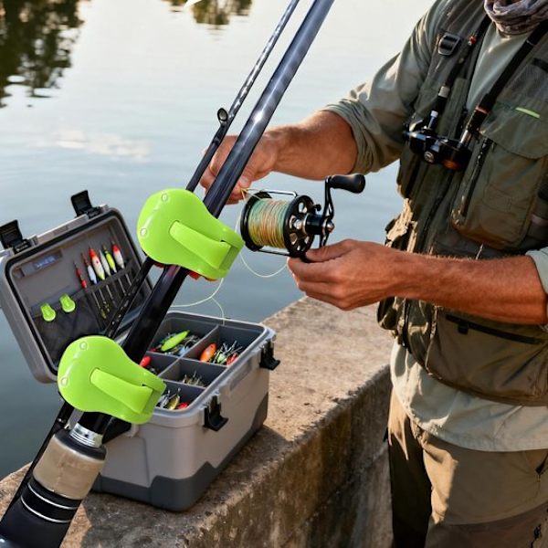 Fiskespöklämmor - Elastiskt förvaringssystem - 4-pack - Grön