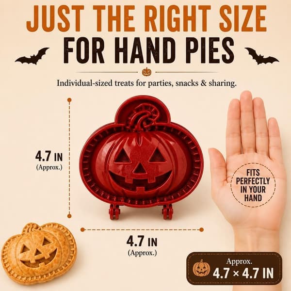 8-Design Halloween Filled Pie Press Collection, Reusable Halloween Mold