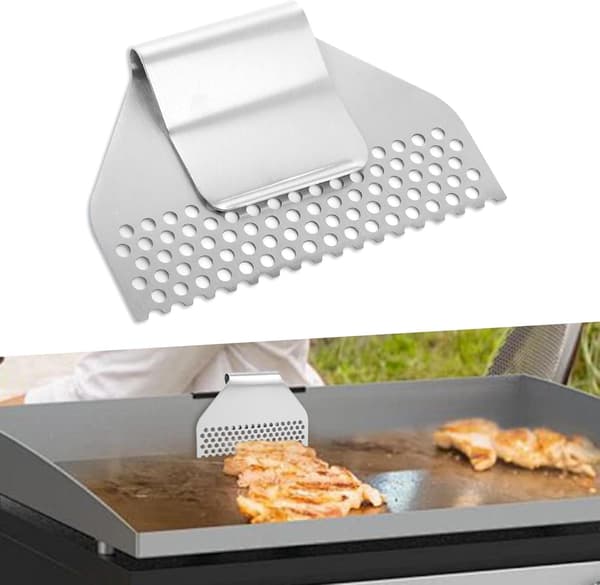 Grillfettbeskyttelse og dryppbeskyttelse, passer til de fleste stekeplater – Forhindrer at mat faller ned i fettoppsamleren, Kraftig grilltilbehør