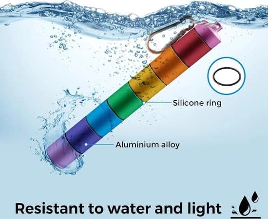 7-Day Pill Box, Small Aluminum Pill Box with 7 Compartments, Waterproof, Including Keychain (Colorful).