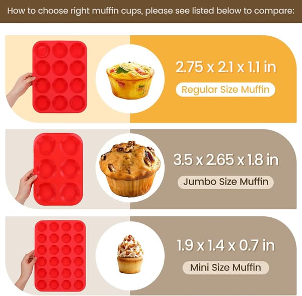 12-kops silikone muffinform til bagning af cupcakes - non-stick silikoneform