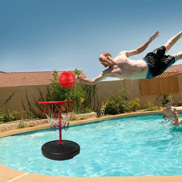 Flydende basketballkurv til poolspil, et sommervandlegetøj velegnet til børn og voksne.