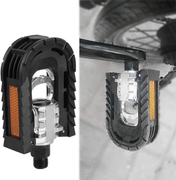 Sammenleggbare sykkelpedaler i aluminiumslegering med bred plattform