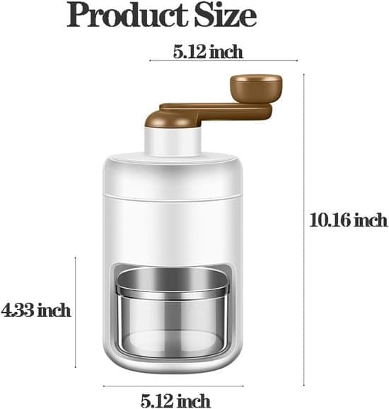 Slushy Maker – Ismaskin – Isskrapa – Iskross – Rakad Ismaskin – Manuell – Vit