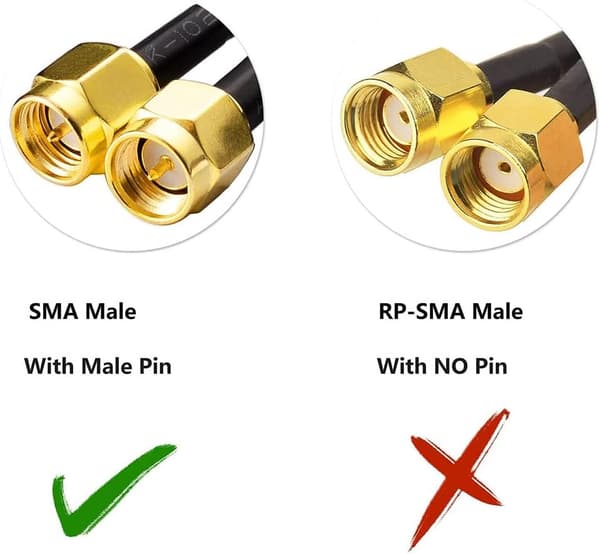 2.4GHz 5GHz Dual Band Wifi Antenne, RP-SMA Han Antenne med Magnetisk Base til PC