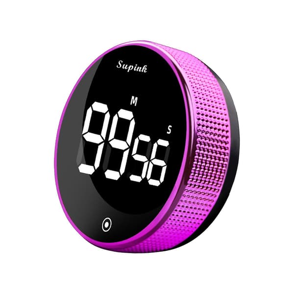 Magnetisk selvregulerende LED digital timer til køkken og træning [qb] Rød Red