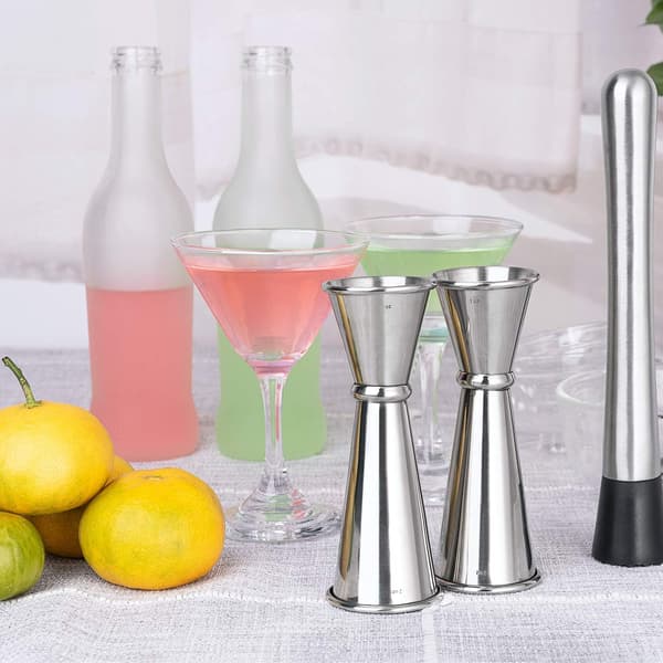 3 stk. dobbelt jigger og cocktailjigger i rustfrit stål 1 OZ X 2 OZ alkoholmåleværktøj
