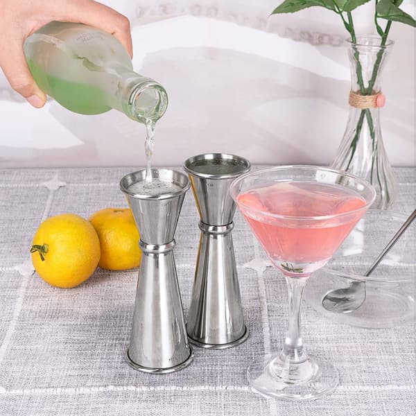 3 stk. dobbelt jigger og cocktailjigger i rustfrit stål 1 OZ X 2 OZ alkoholmåleværktøj