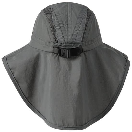 Solhat til mænd – Fiskehat – UV-beskyttelse – Ansigtsbeskyttelse – Halsbeskyttelse – Åndbar – Udendørshat – Sort – M (56–58 cm) Black