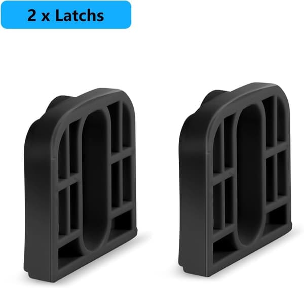 Retractable Baby Gate Replacement Parts, Original Hardware Kit (Includes 2 x Latches + 2 x Brackets + 1 Set of Screws) for Retractable Gate