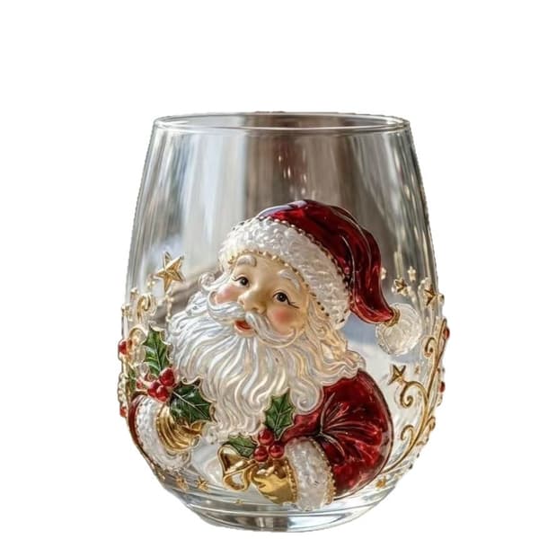 Set med 6 julglas (glas/äggkoppar)