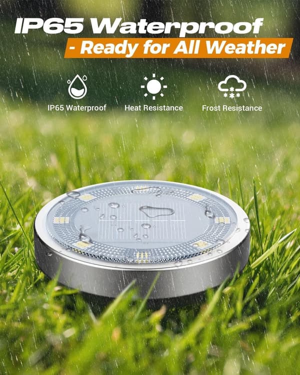 10 LED Solar Jordlamper - Solar Havelamper - Udendørsbelysning - Solar Havelamper