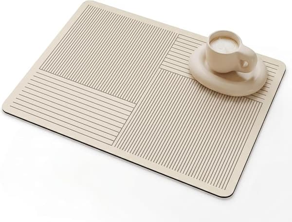 Dreneringsmatte for bestikk - absorberende benkeplateunderlag egnet for kaffemaskiner og oppvaskstativ (30*40cm)