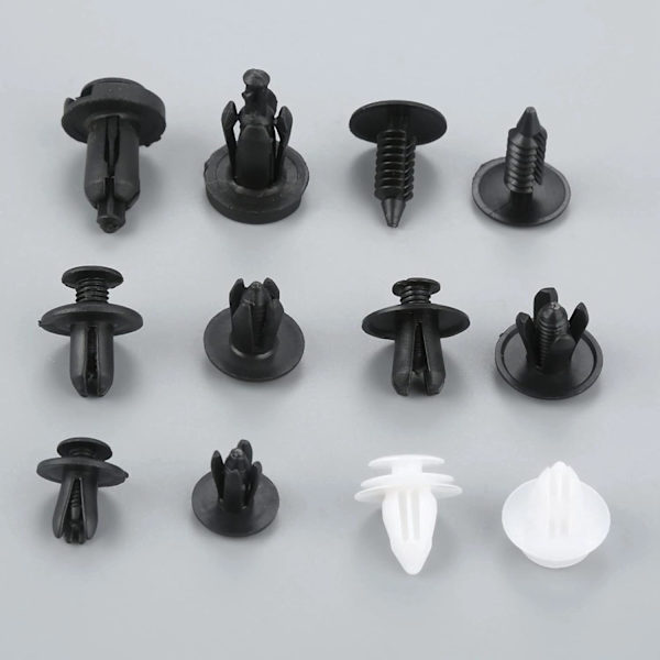 100 stk. Universal Plastik Clips Auto Bil Trykholderstift Nitte Trim Clip Panel Auto Fastgørelsessæt A
