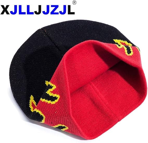 Brandmössa (1-pack) Baggy Slouchy Stickad Rock Punk Skidmössa Mössa