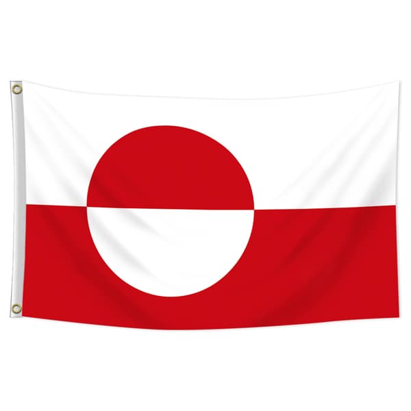 Polyester stoffbanner for Grønlands flagg hjemmedekorasjonsflagg 2026