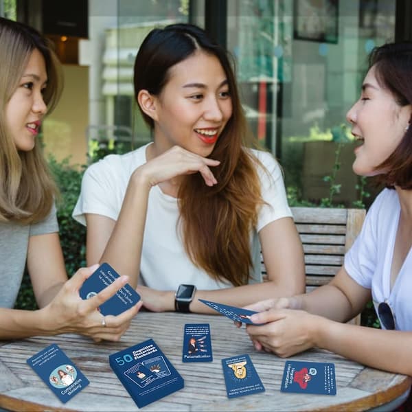 Kognitive Forvrængnings Flashcards, 50 Kort til Mental Sundhed og Genkendelse af Tankemønstre, Blå