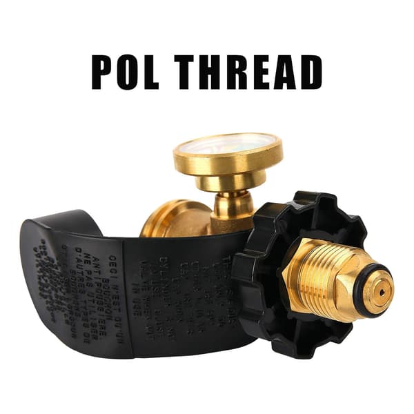 Universal pasform POL propantankadapter med måler konverterer POL til QCC1, propantankmåler, niveauindikator, gastrykmåler
