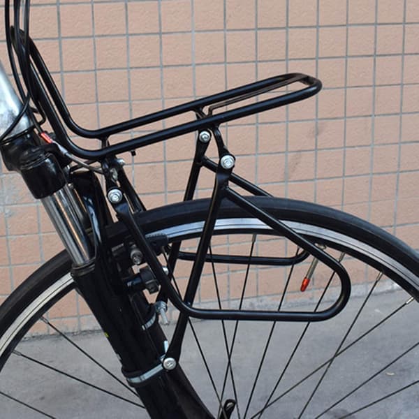 Cykelbagagebærer til front, 15 kg kapacitet, Mountain Cargo Rack, Stål, Sort