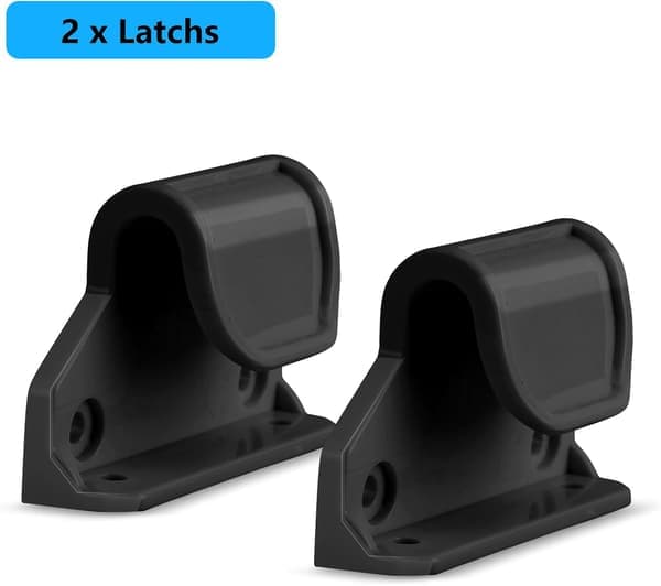 Retractable Baby Gate Replacement Parts, Original Hardware Kit (Includes 2 x Latches + 2 x Brackets + 1 Set of Screws) for Retractable Gate