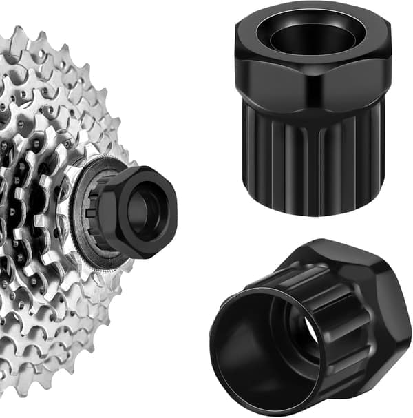 2-piece Cassette Lockring Tool - Freewheel Removal Tool - Bicycle Gear and Cassette Installation Tool for Mountain Bikes (Black)