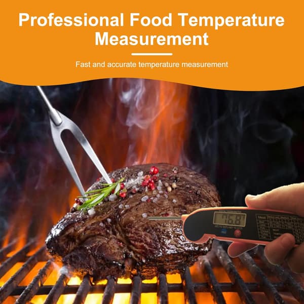 Kötttermometer, matlagningstermometer för kök, lämplig för BBQ ugn rökare fritering godis direktavläsningstermometer