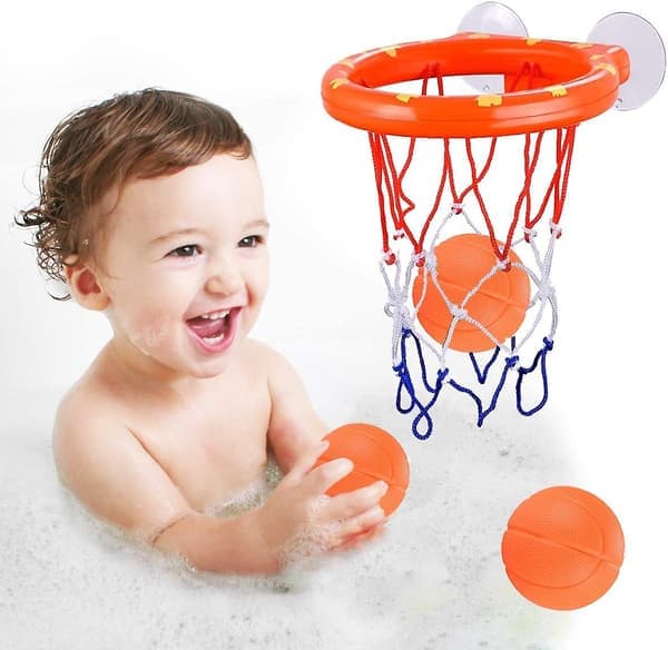 Badleksaker basketkorgar
