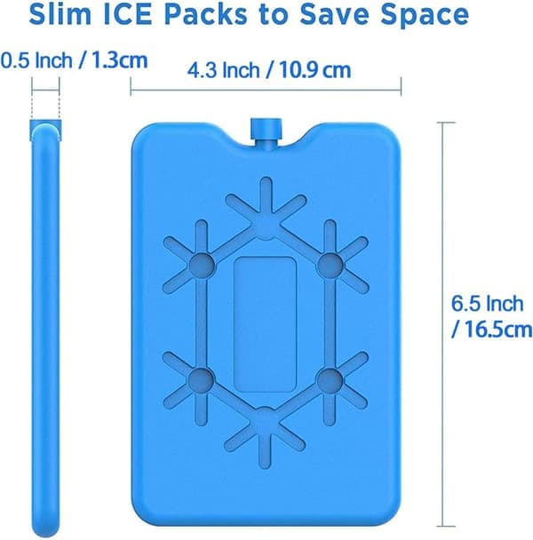 4 stk 200 ml kjøleelement, blå, kjøleboks, kjølebag, kjølebatteri, gjenbrukbart, for reisekjøleskap, lunsj, matkonservering