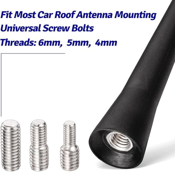 Bil FM Dab Antenne Bilradioantenne 6,5 cm Mini Kort Bilantenne med Kraftig FM/AM/Dab