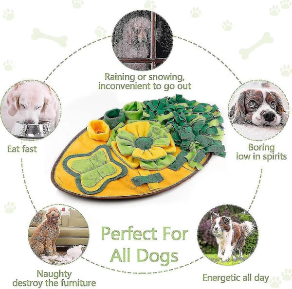 Sniff Mat 70*40cm Hundetrænere Til Puslespil Gravemat Langsom Mad Smart Legetøj Snusemåtte Til Hund Stressaflastning Co