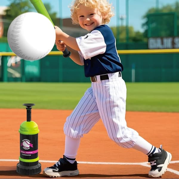 Universal Kids Baseball Batting Tee Set – Bærbart træningsstativ, højdejusterbart, baghave-spiltræner til ungdomssport