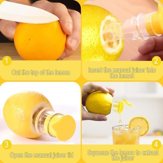 2-pack manuell citruspress - citronpress med skruvlock - för limefrukter/apelsiner/citrusfrukter - gul och grön