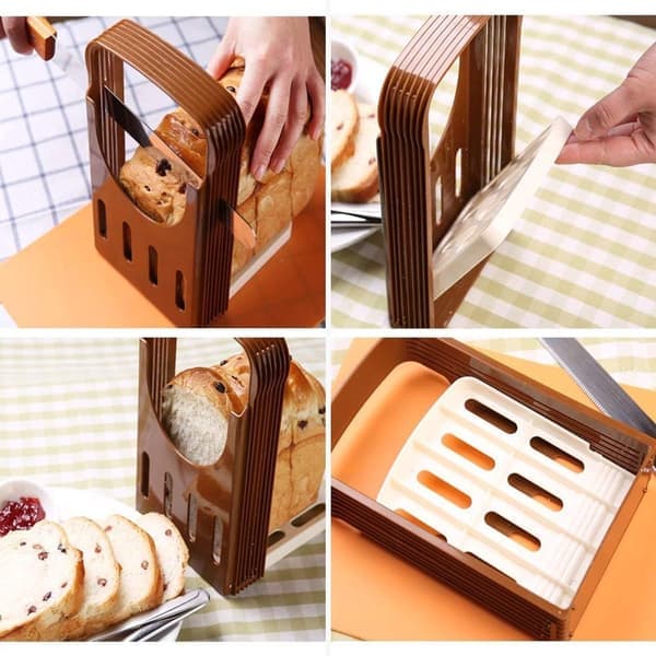 Bread Slicer - Foldable Bread Slicer - Bread Cutting Board - Manual Bread Slicer - Bread Board - Bread Cutting Tool - Bread Slicer - Adjustable Thickness