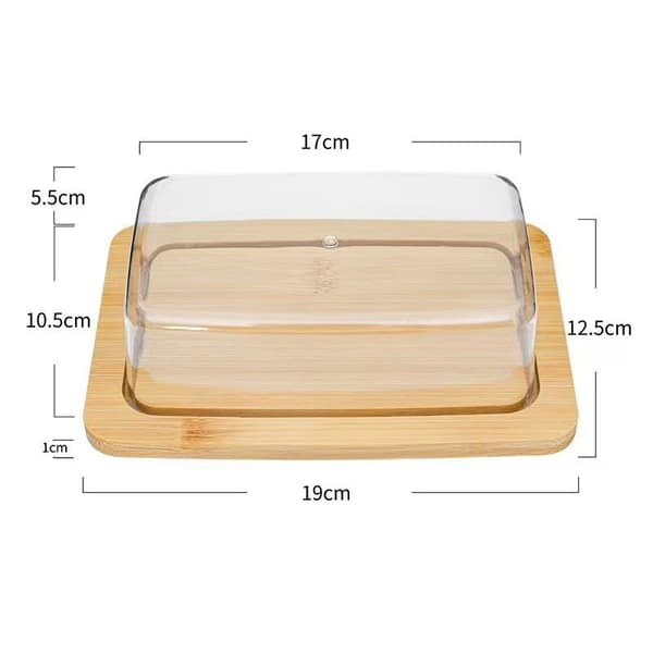 2x Ostekopper med Bambusbakker Stor + Lille