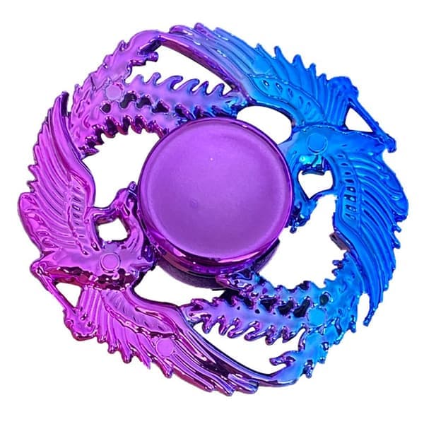 Fargerik fidget spinner, stressavlastende leketøy i plast med gradient (4 gradientfarger)