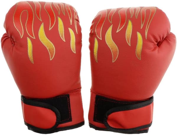 Boxningshandskar Barn Junior Ungdom Sparring Träning Kickboxning en storlek Röd red