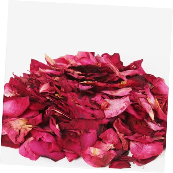 100g Tørrede Røde Rosenblade — Ideel til Aromatiske Blomsterbade, Fodbade og Afslappende Brusere