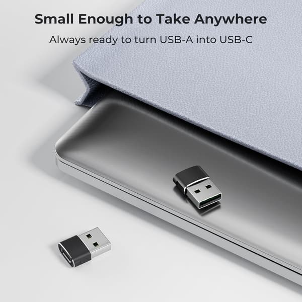 USB till USB C-adapter 3-pack, Typ C hona till USB A hane kabelomvandlare